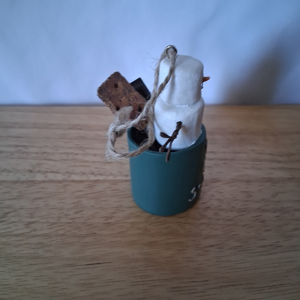 Green Mug with Snowman Smores Ornament - Picture 4 of 7
